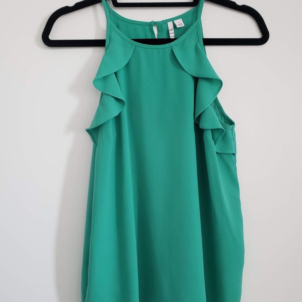 Sea Foam Green Ruffle Top